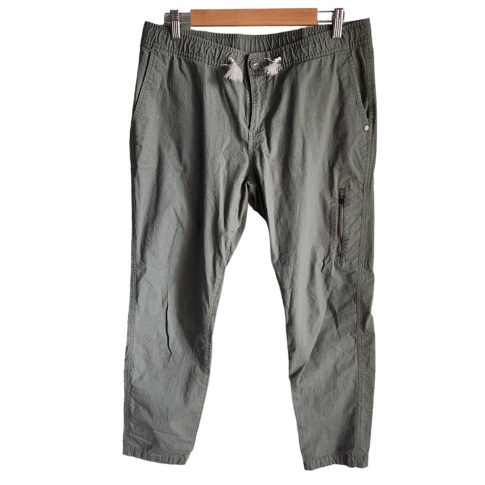 Vuori Women's Ripstop Pants Olive Green Pant Size Large Pockets